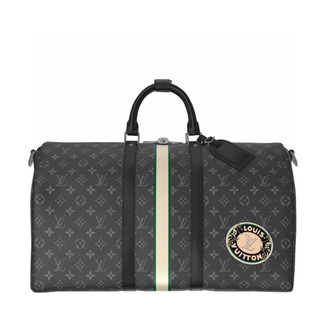 NO:551650,[KEEALL 50 MON MONOGRAM travel bag] 01950 black grid/silk screen official website picture,19860909【KEEALL 50 MON MONOGRAM 旅行袋】01950 黑格/ 丝印 官网图,,Bag