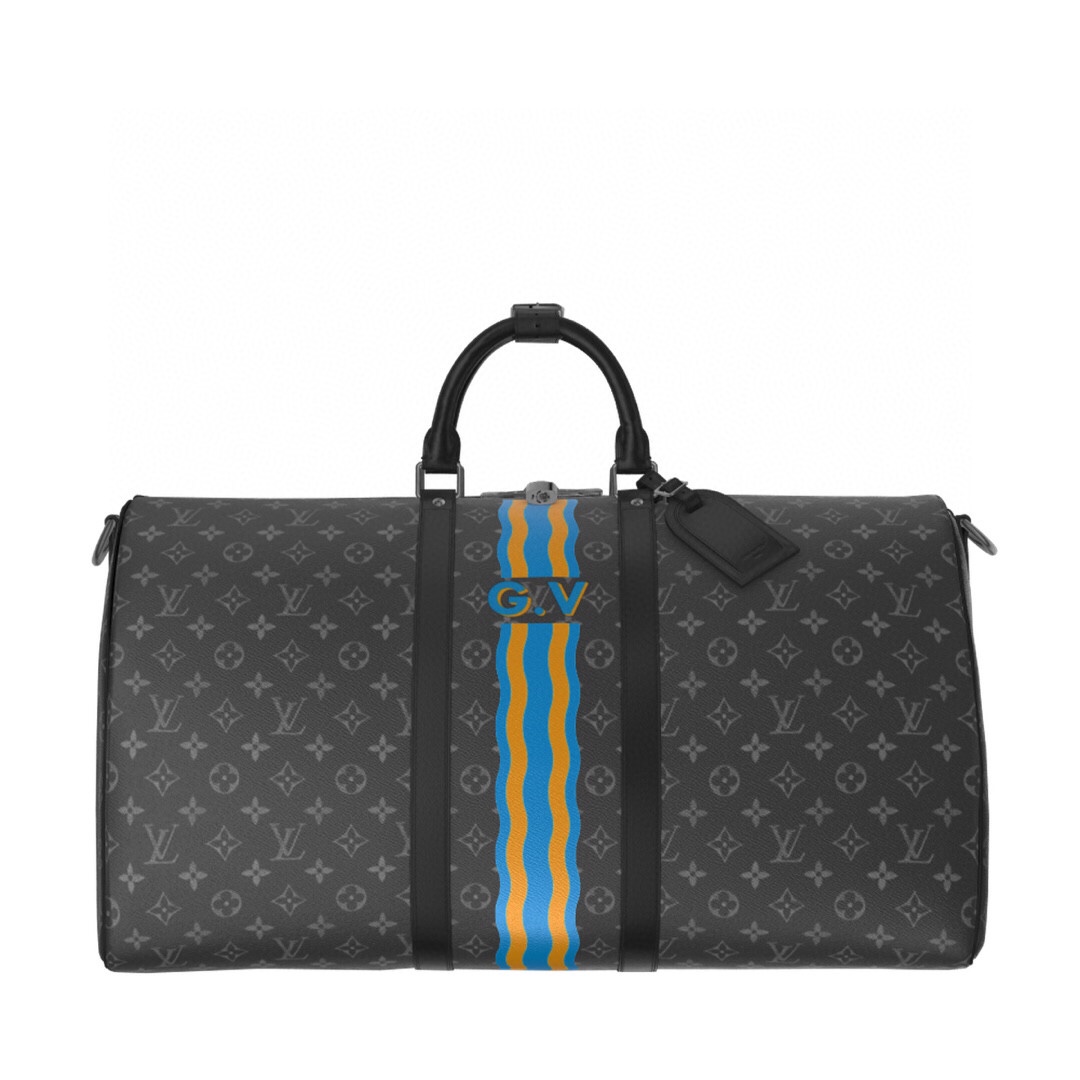 NO:551644,[KEEALL 55 MON MONOGRAM travel bag] 01951 black grid/silk screen. Official website picture,19860909【KEEALL 55 MON MONOGRAM 旅行袋】01951 黑格/ 丝印.官网图,,Bag