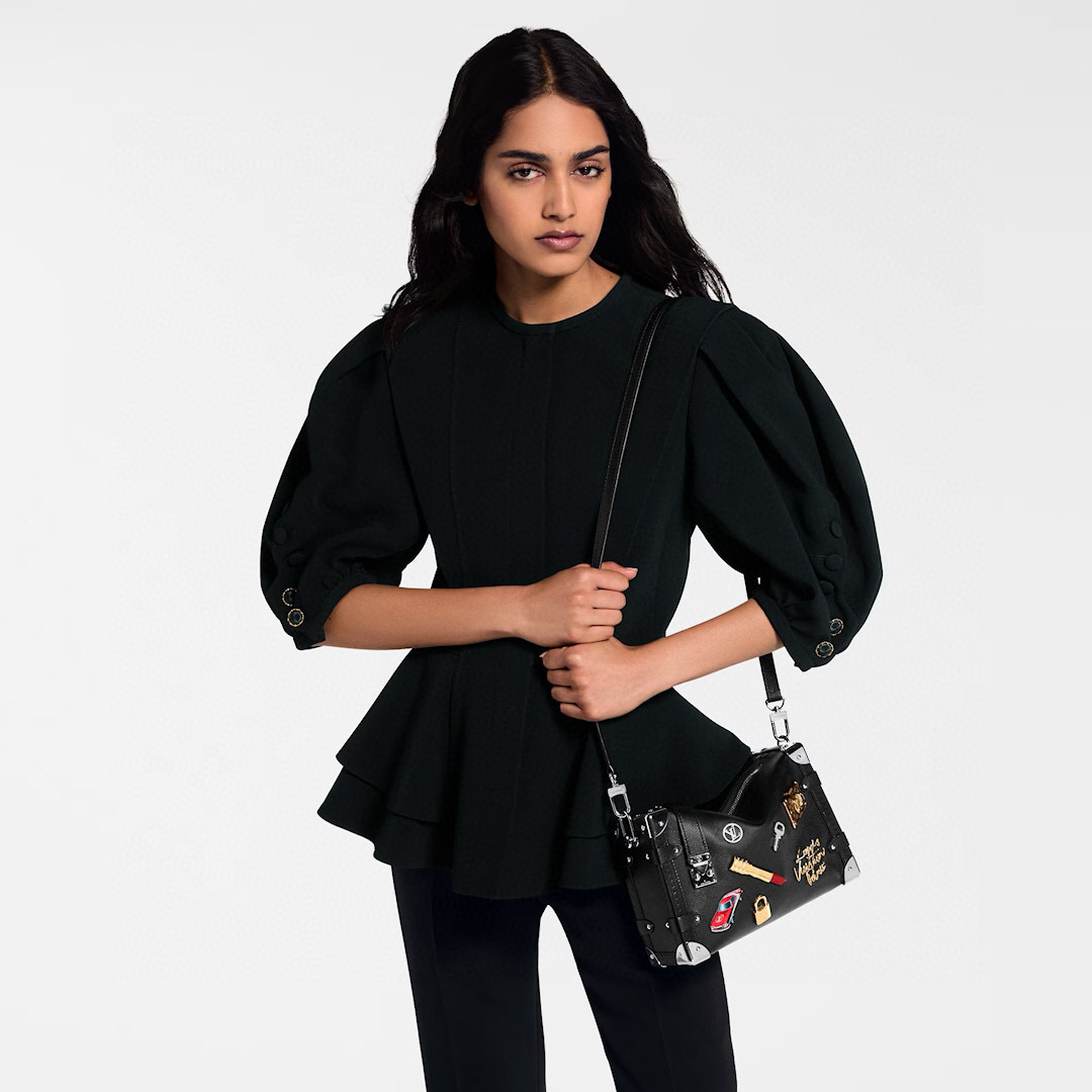 NO:551946,[SIDE TRUNK medium handbag] m25568 black official website picture,19860909【SIDE TRUNK 中号手袋】 m25568 黑色官网图,,Bag