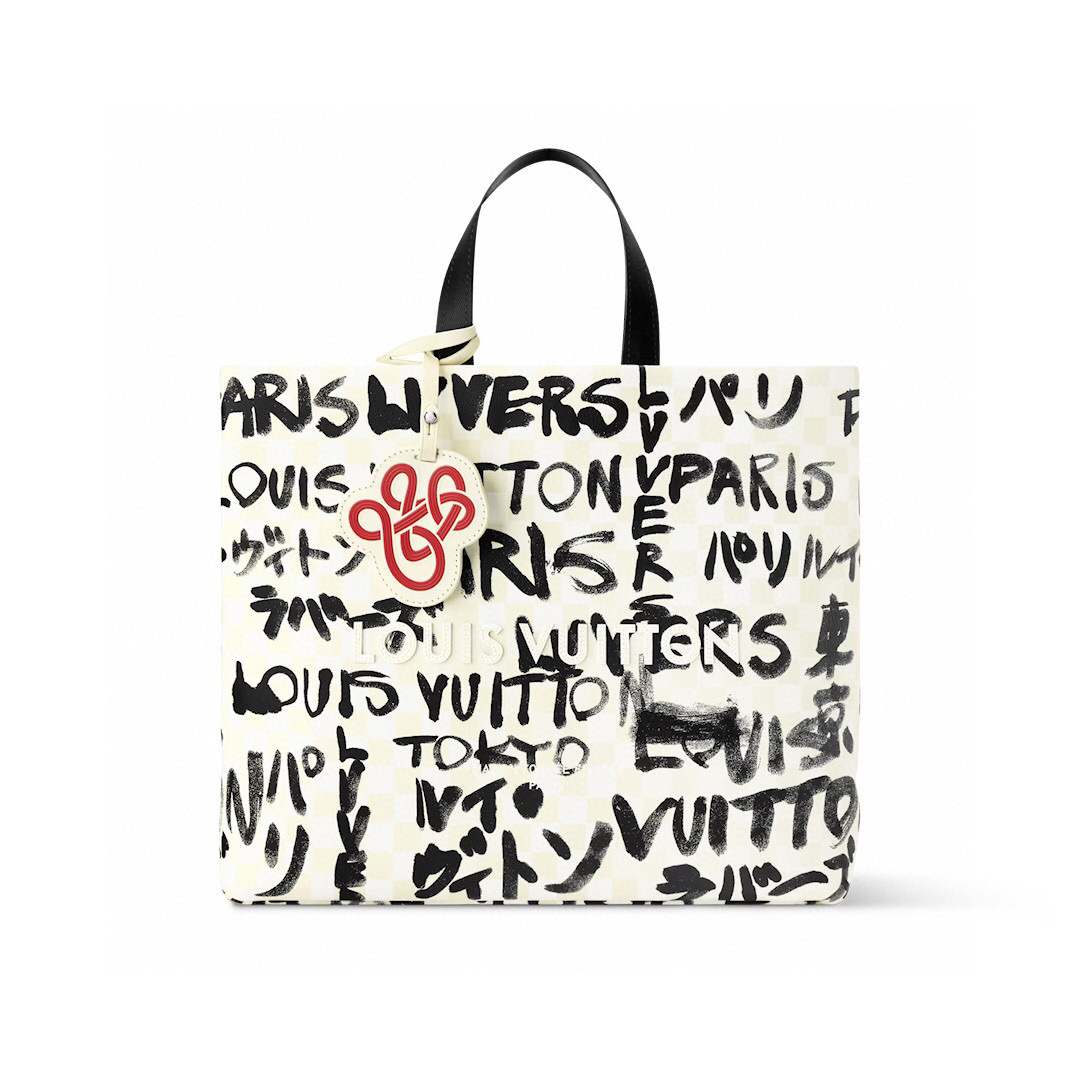 NO:552079,[SHOER TOTE Medium Handbag] N40797 Graffiti/White Official Website Picture,19860909【SHOER TOTE 中号手袋】N40797 涂鸦/白色 官网图,,Bag