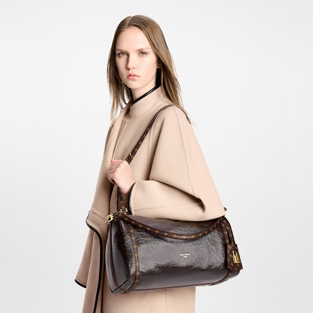 NO:552250,[EXRESS medium handbag] m26359 dark brown (oil wax leather) m26397 black (lychee pattern),19860909【EXRESS 中号手袋】 m26359 深棕（油腊皮） m26397 黑色（荔枝纹）,,Bag