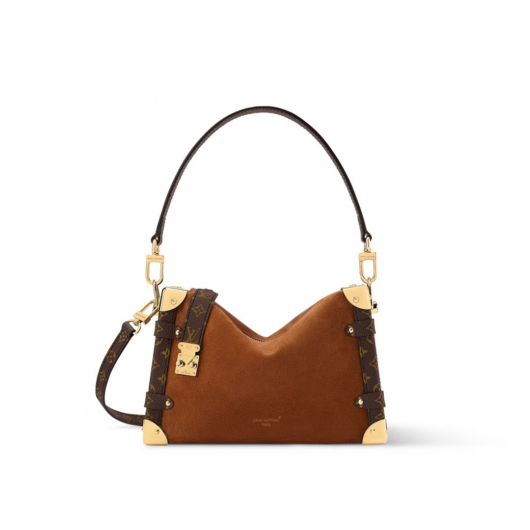 NO:552388,【SIDE TRUNK Medium Handbag】m15072 Brown,19860909【SIDE TRUNK 中号手袋】 m15072 棕色,,Bag