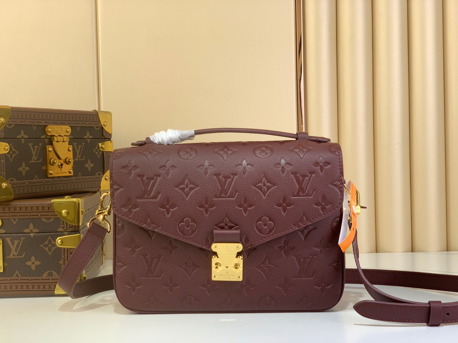 LV Style Beige Leather Clutch Lookbook Reference image 1