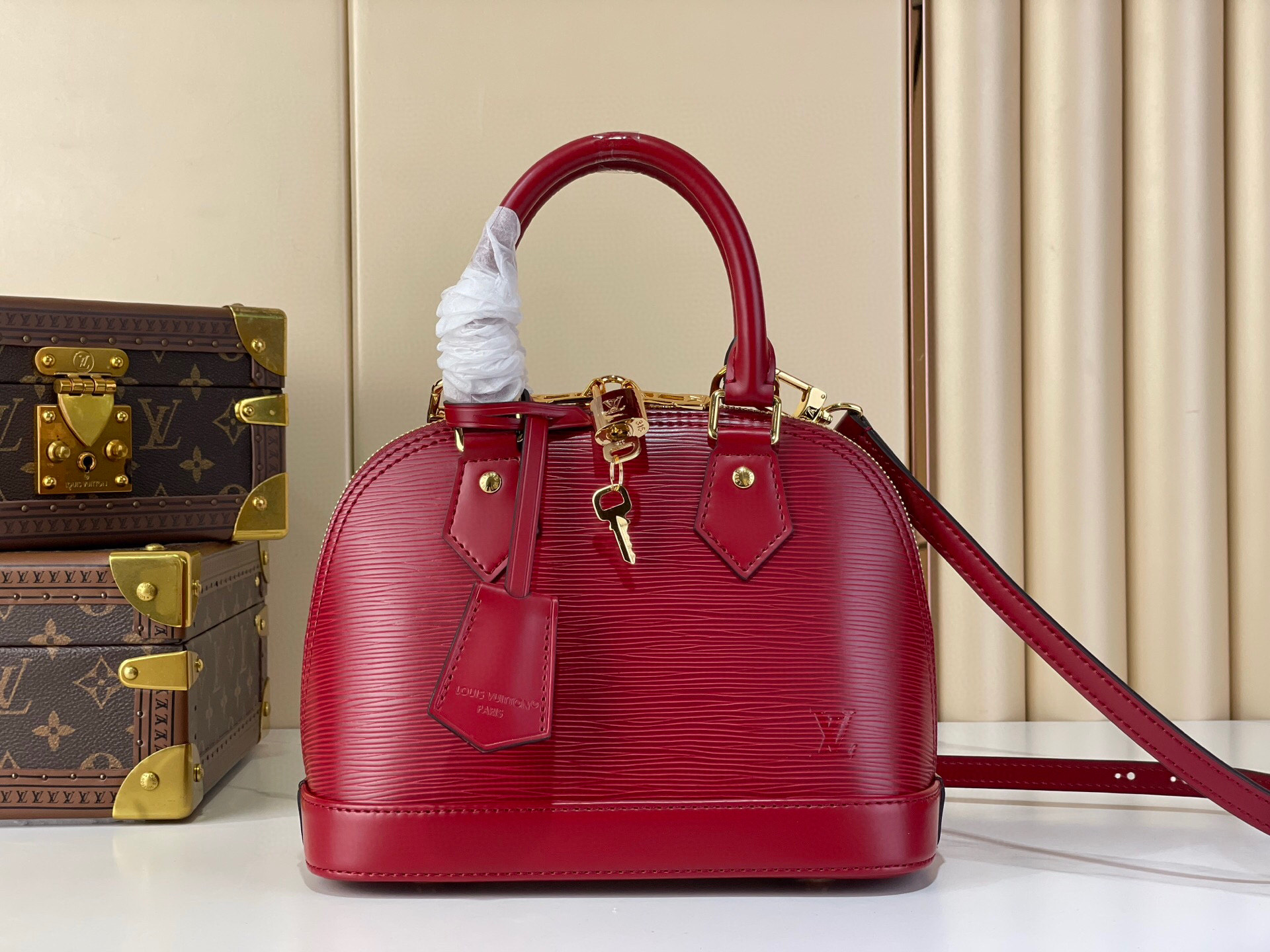 LV Style Beige Leather Bag Lookbook Reference image 1