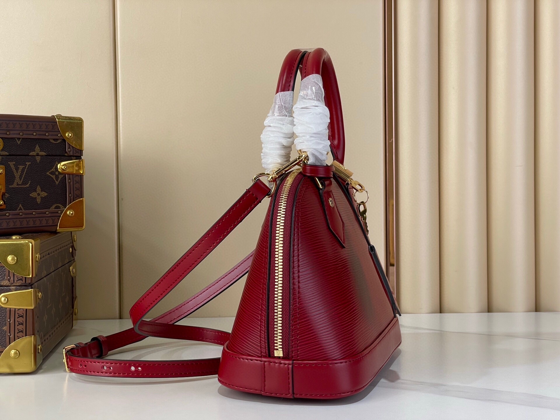 LV Style Beige Leather Bag Lookbook Reference image 2