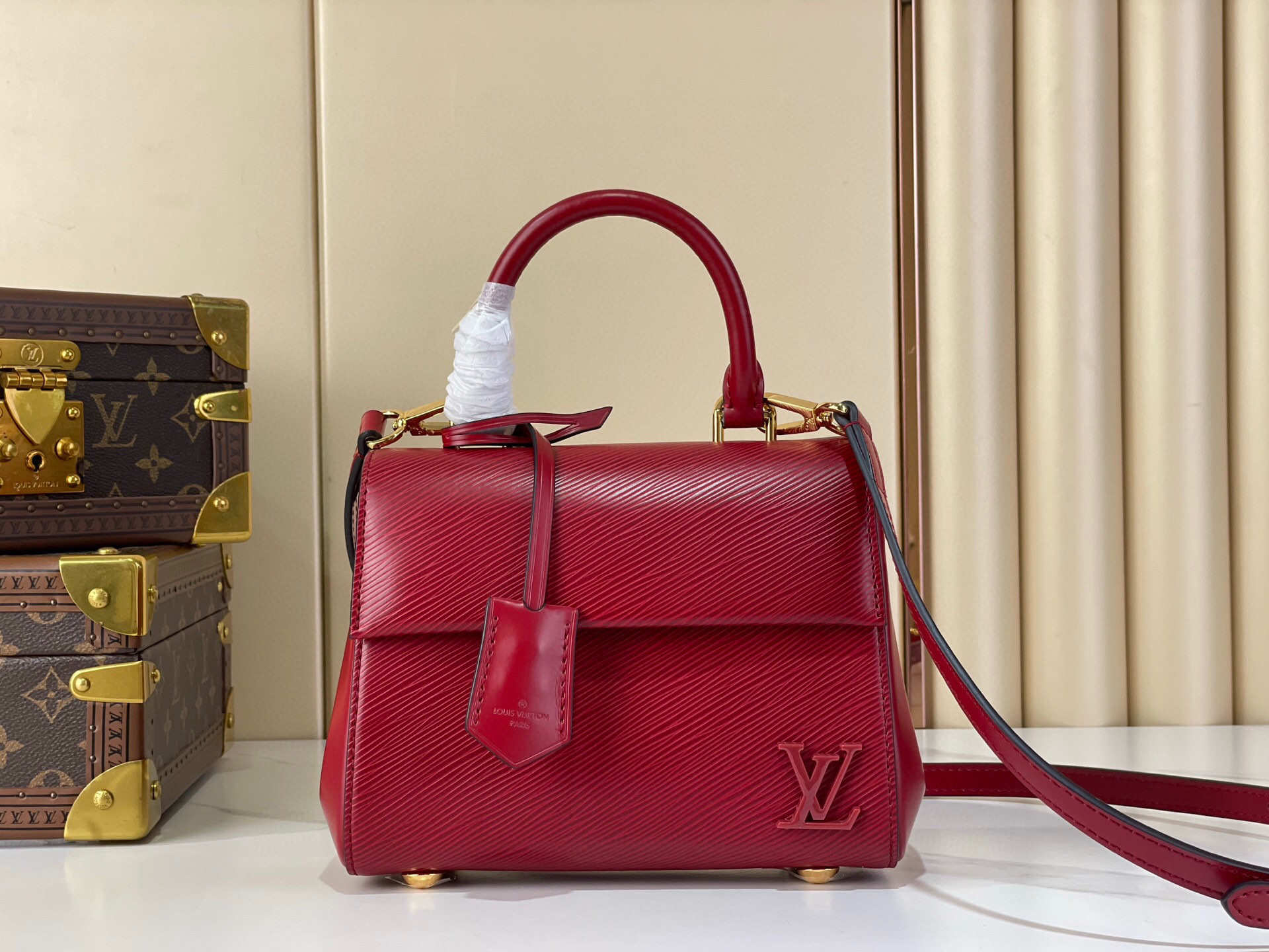 LV Style Beige Leather Bag Lookbook Reference image 1