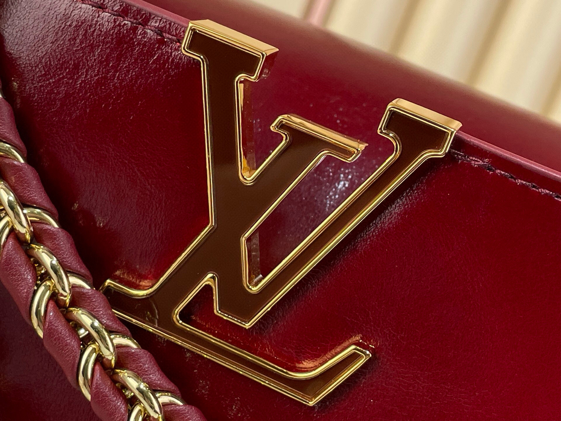 LV Style Beige Leather Top Handle Bag Bags Top Handle Bag detail image 5 from source 738349