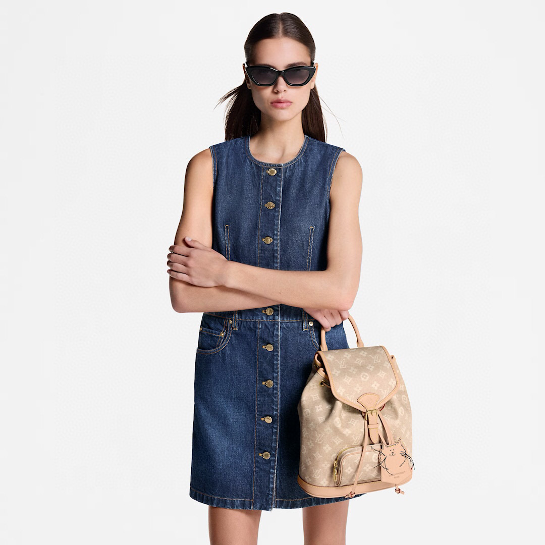 NO:557683,【MONTSOURIS Small Backpack】 m15135 cat,19860909【MONTSOURIS 小号双肩包】 m15135 猫咪,,Bag