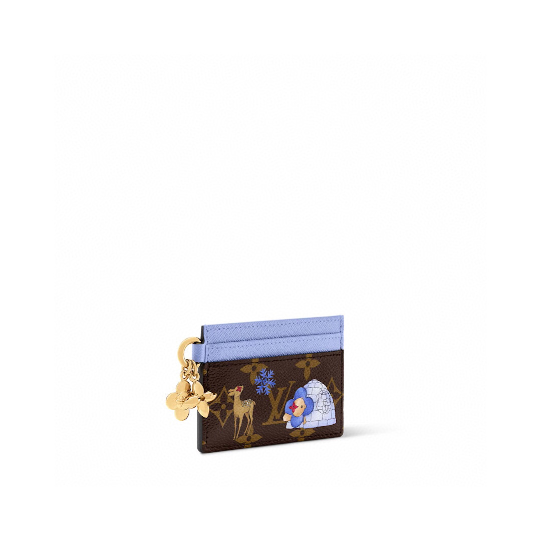 NO:581698,[LV CHARMS Card Holder] m15324 Presbyopia/Blue (Christmas) m15332 Presbyopia/Rose Red (Christmas),,louis vuitton19860909【LV CHARMS 卡夹】 m15324 老花/蓝色（圣诞） m15332 老花/玫红（圣诞）,,louis vuitton,Bag