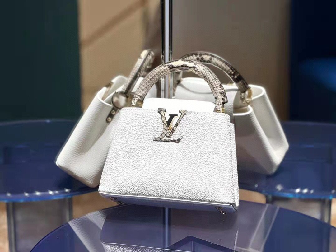 NO:581645,[CAUCINES mini handbag] N98477 48865 white (snake handle),19860909【CAUCINES 迷你手袋】 N98477 48865 白色（蛇柄）,,Bag