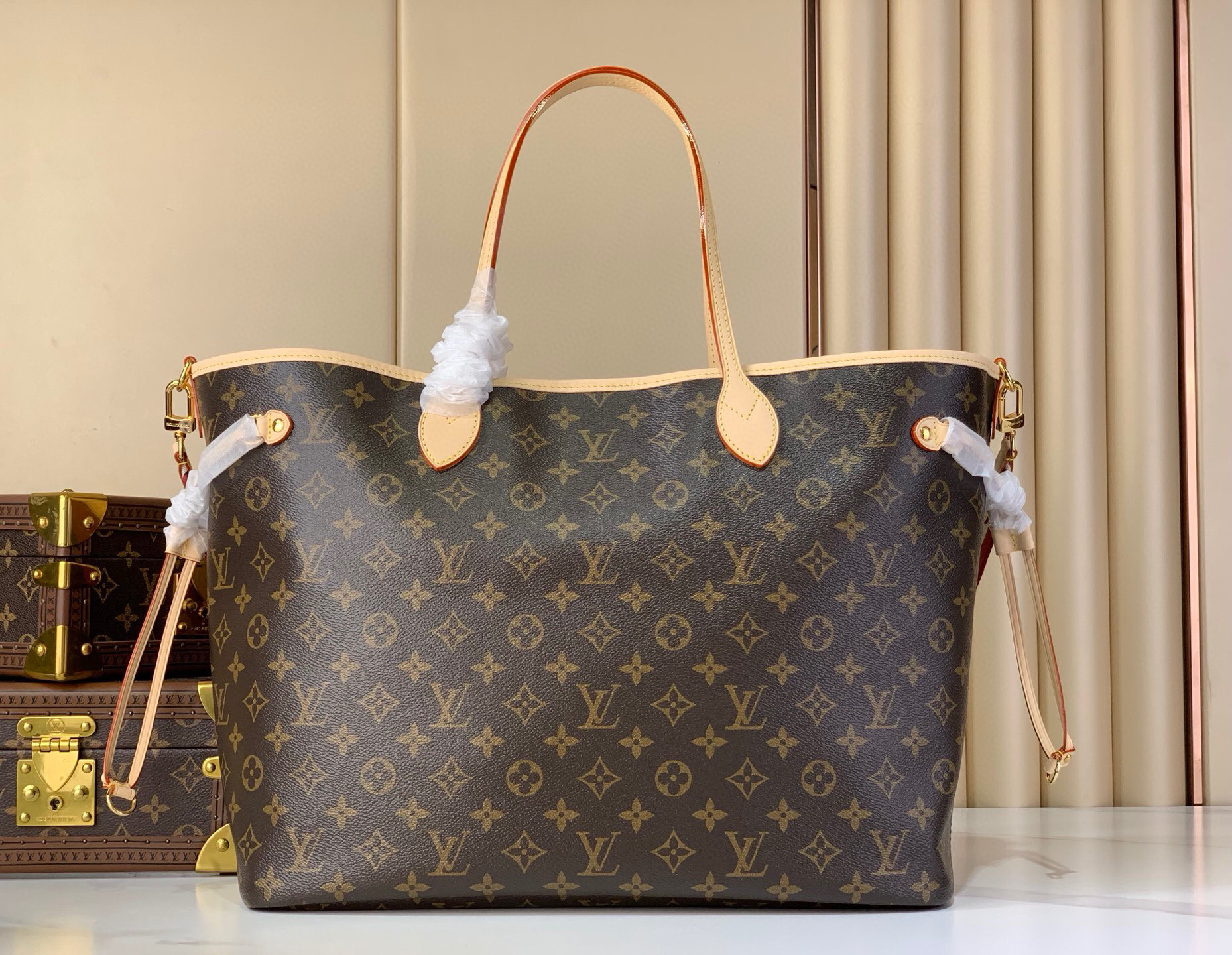 LV Style Beige Canvas Top Handle Bag Lookbook Reference image 2