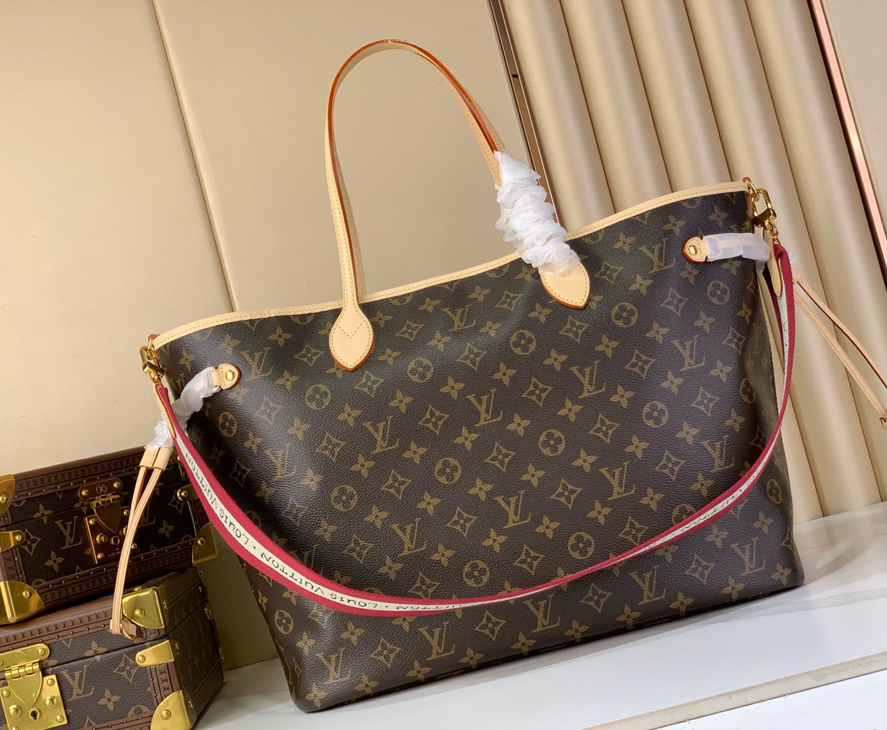LV Style Beige Canvas Top Handle Bag Lookbook Reference image 1