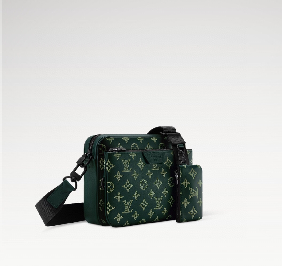 LV Style Black Leather Messenger Bag Lookbook Reference image 2