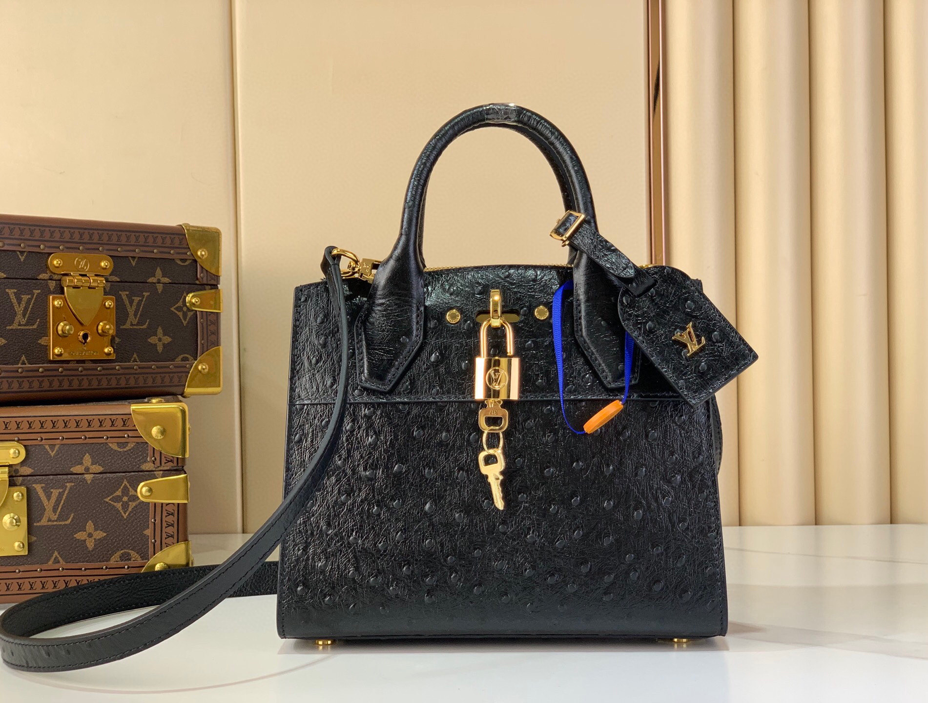 LV Style Black Leather Top Handle Bag Lookbook Reference image 1