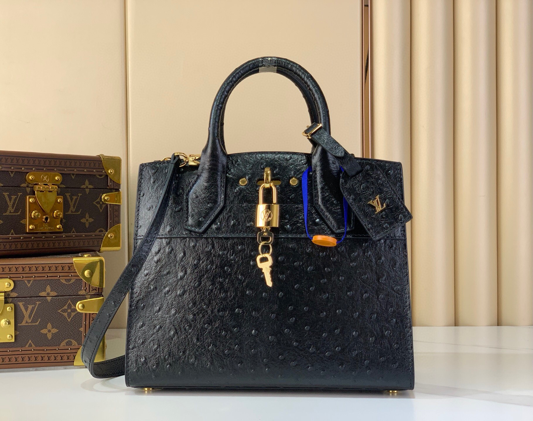 LV Style Black Leather Top Handle Bag Lookbook Reference image 1