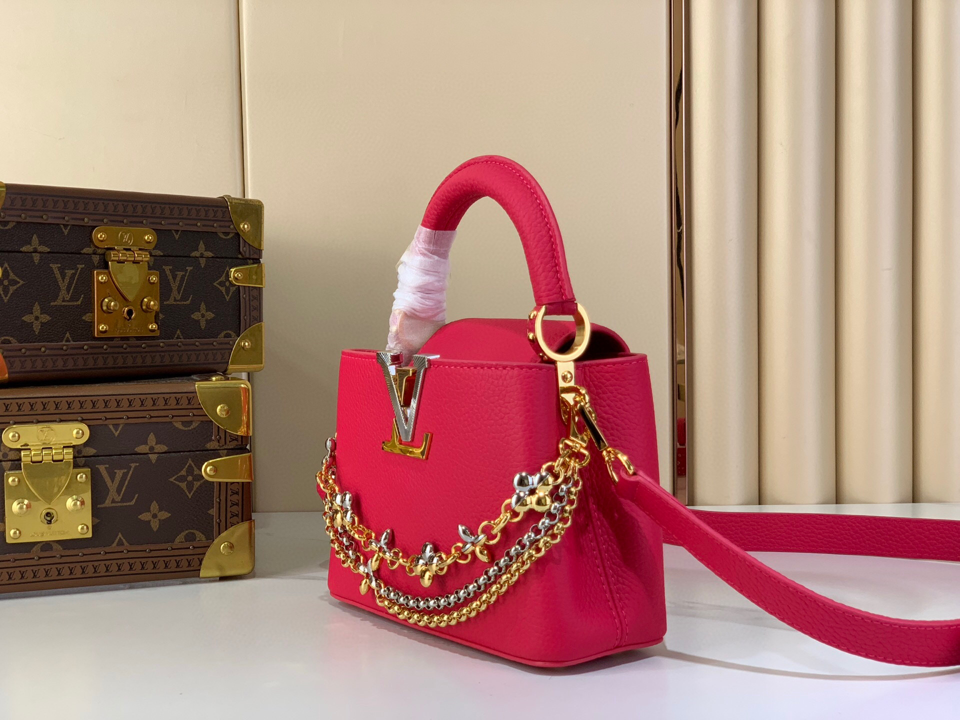 LV Style Leather Top Handle Bag Lookbook Reference image 2
