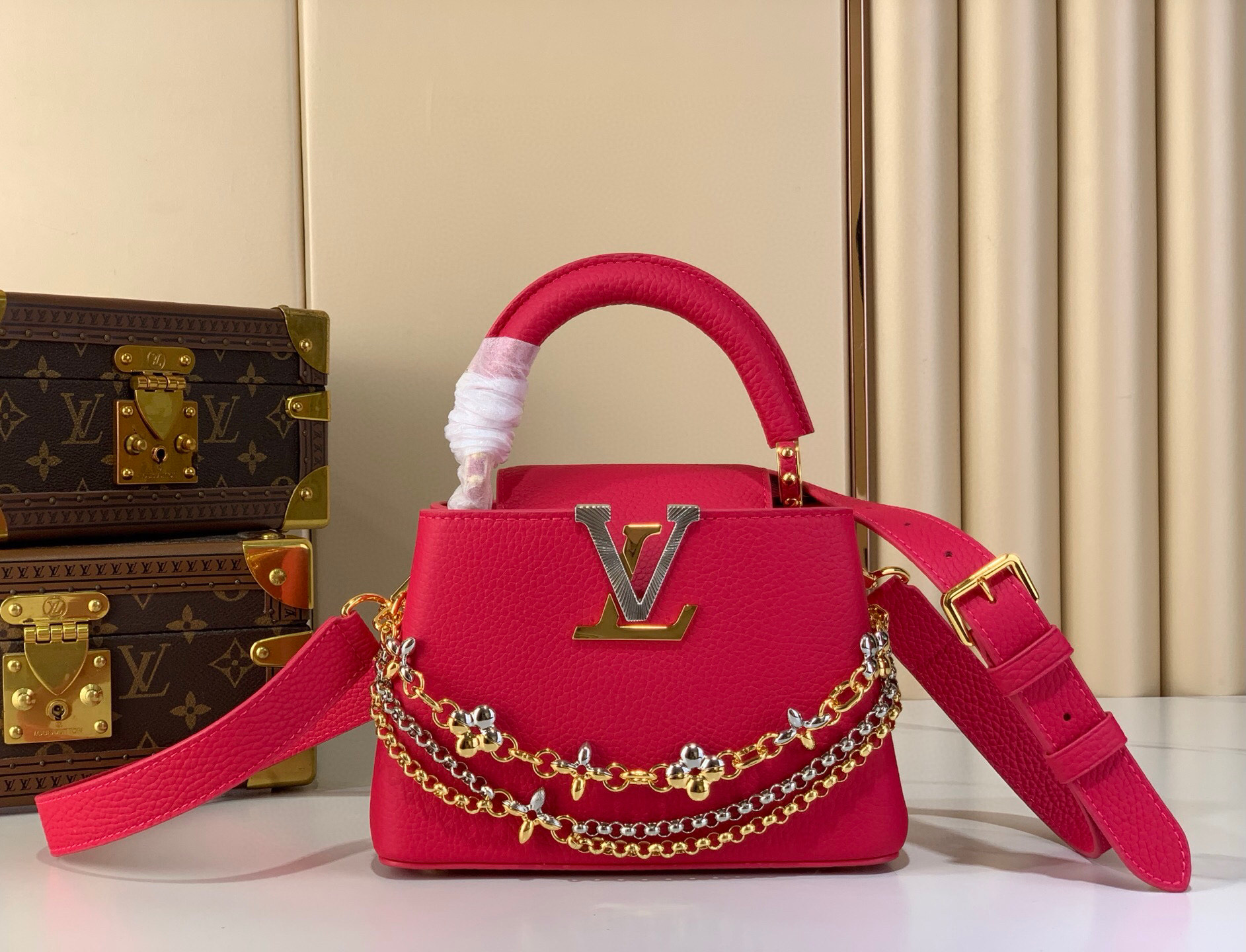 LV Style Leather Top Handle Bag Lookbook Reference image 1