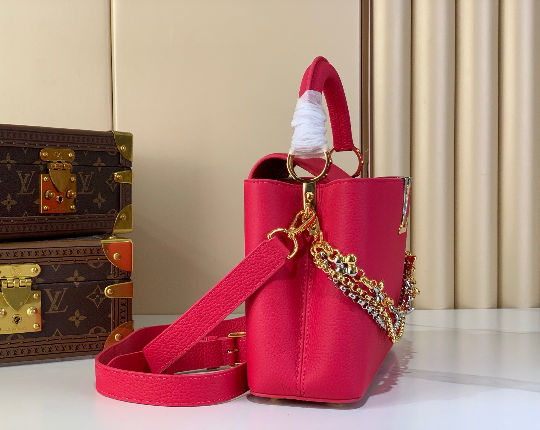 LV Style Leather Top Handle Bag Lookbook Reference image 2