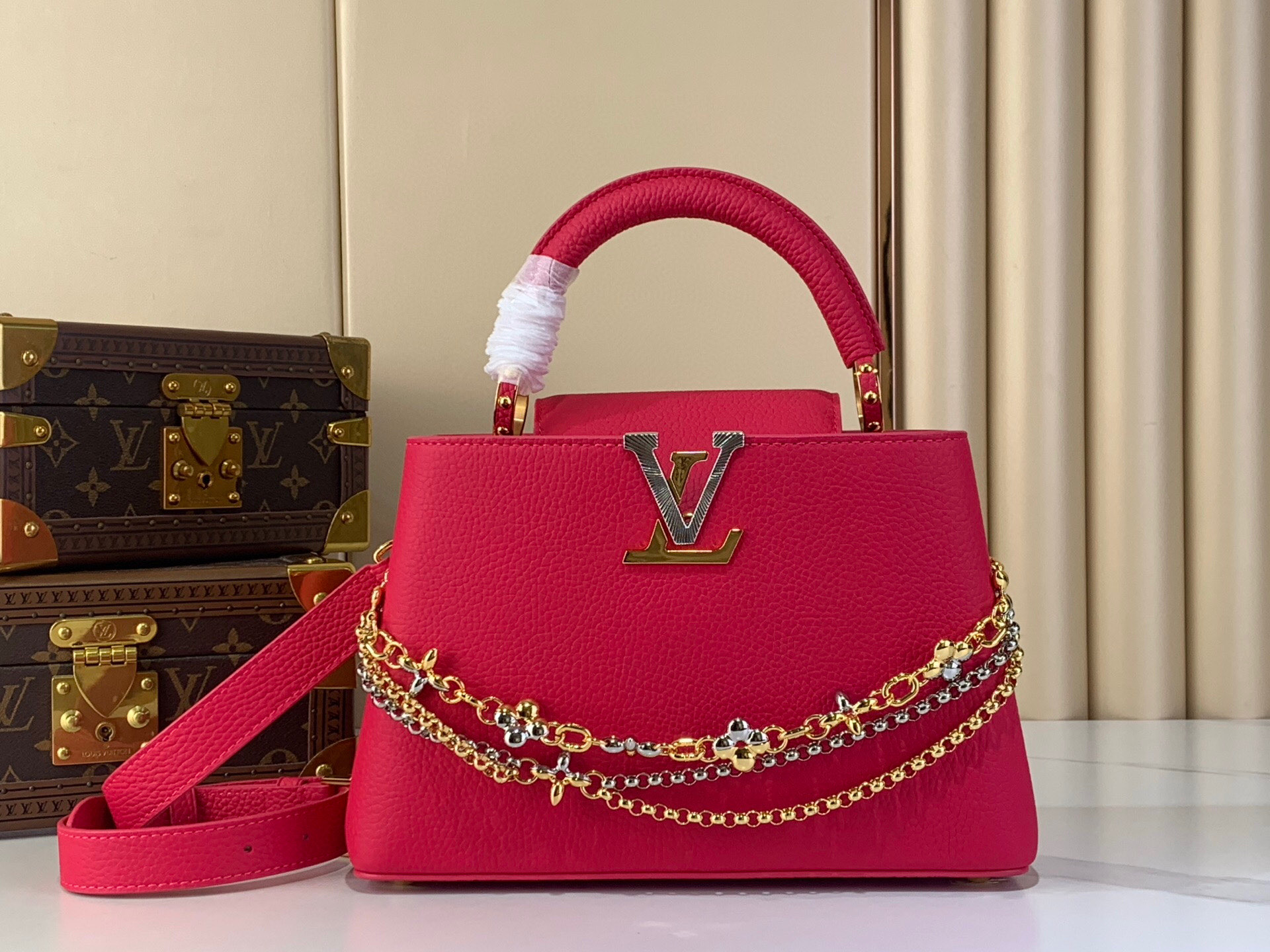 LV Style Leather Top Handle Bag Lookbook Reference image 1