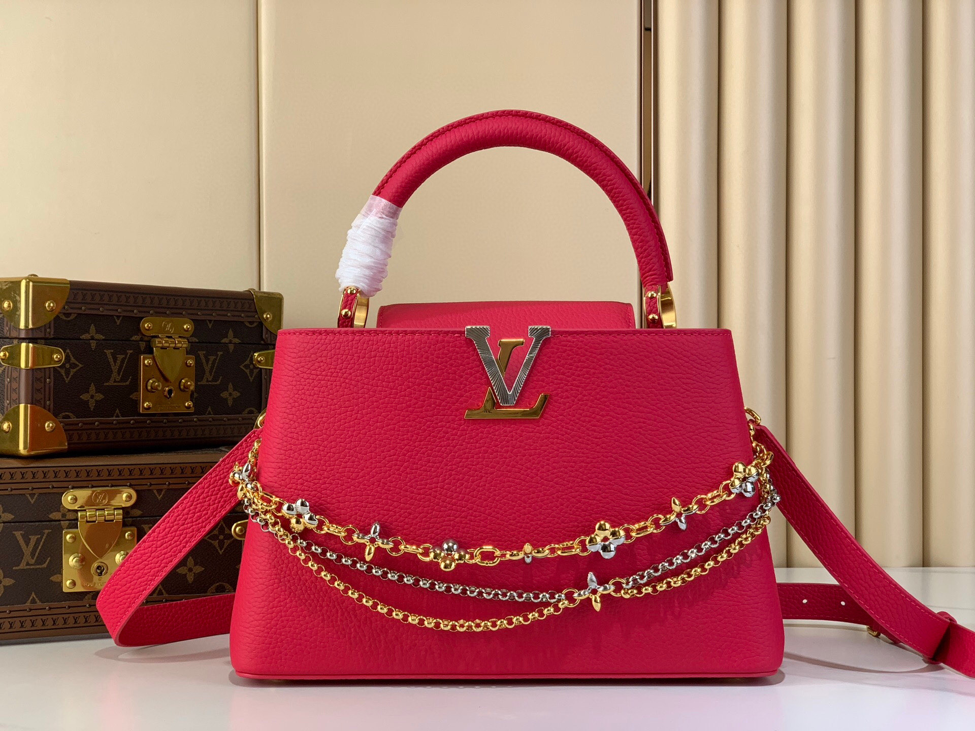 LV Style Leather Top Handle Bag Lookbook Reference image 1