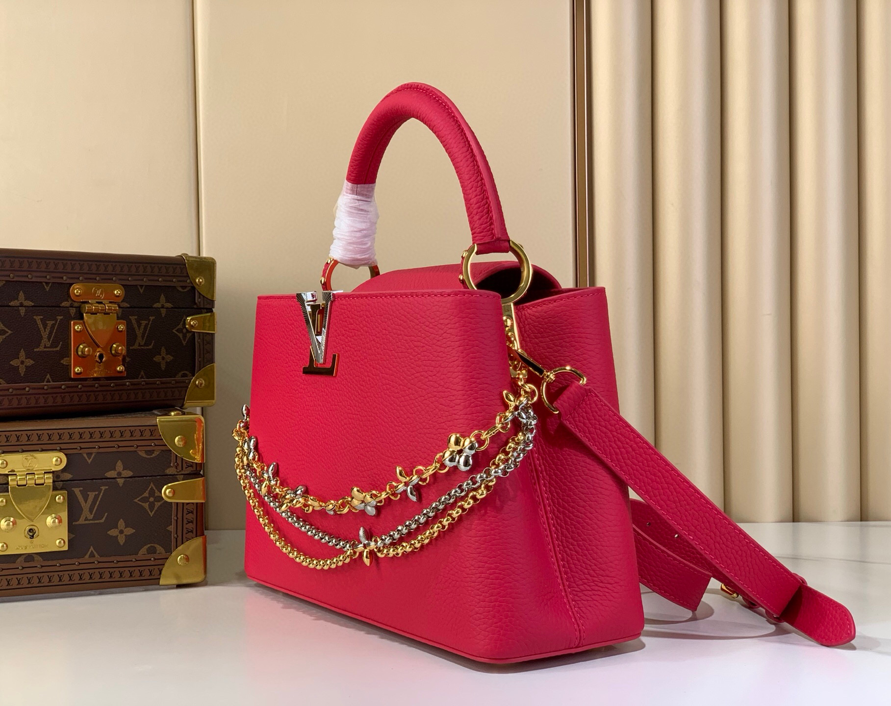 LV Style Leather Top Handle Bag Lookbook Reference image 2