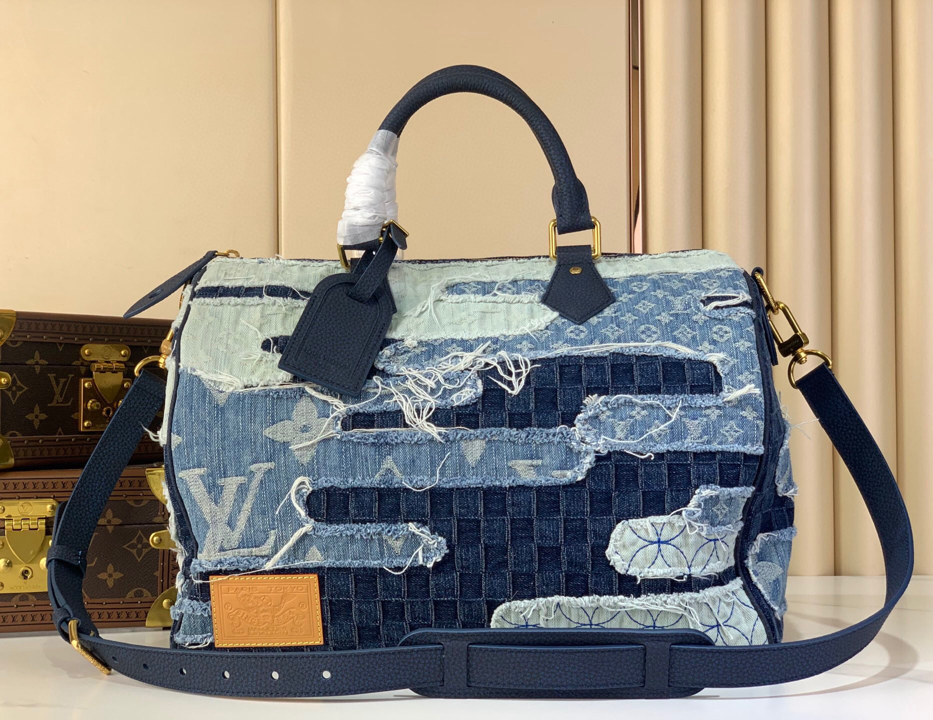 LV Style Beige Leather Bag Lookbook Reference image 1