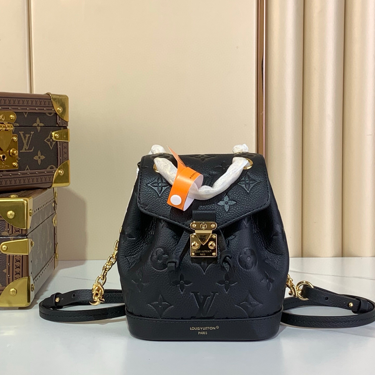 LV Style Black Leather Backpack Lookbook Reference image 1