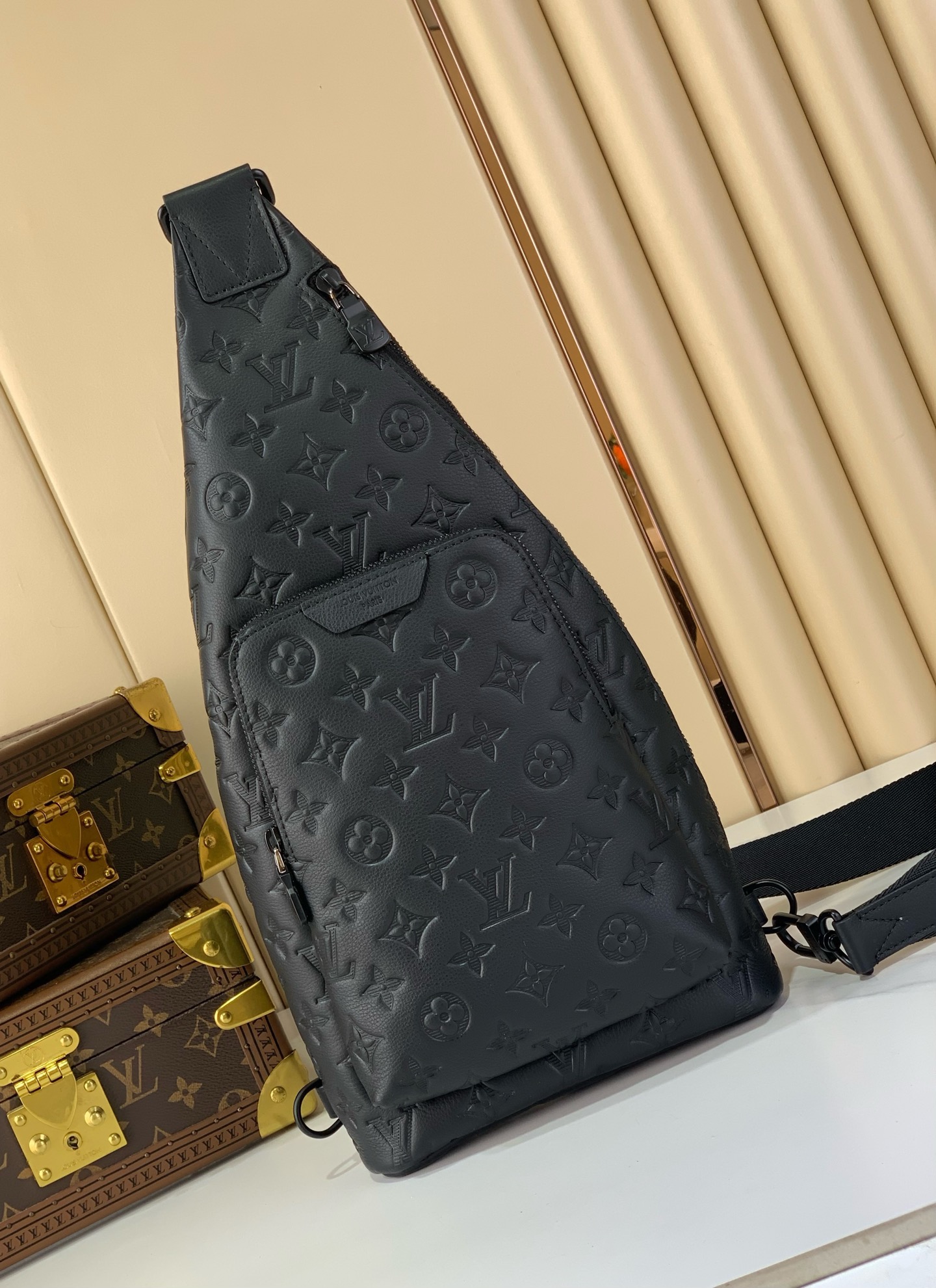 LV Style Black Leather Crossbody Bag Lookbook Reference image 1
