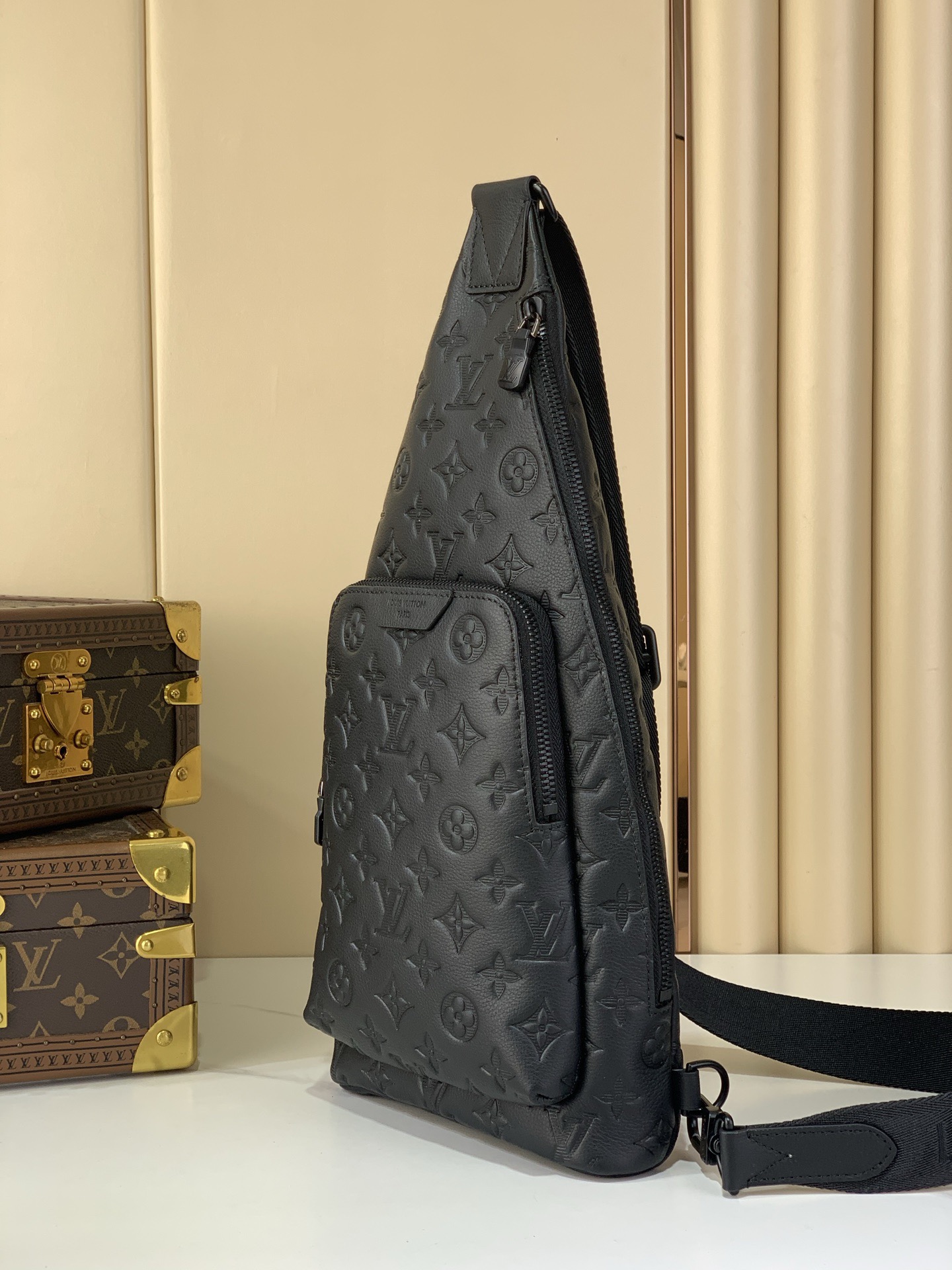 LV Style Black Leather Crossbody Bag Lookbook Reference image 2