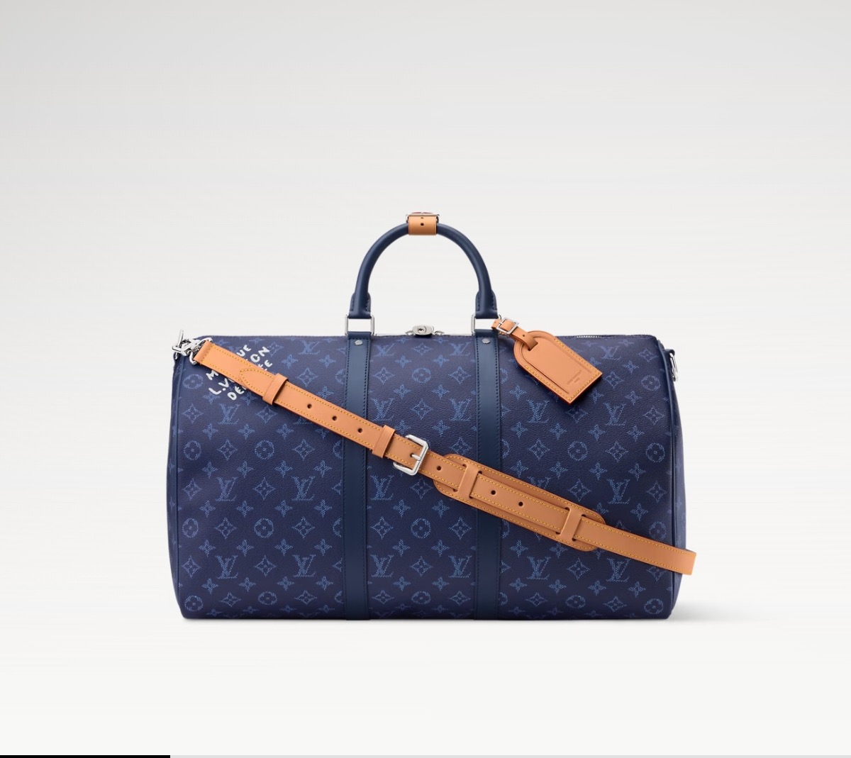 NO:622731,[Keeall Bandoulière 50 travel bag] M26865 orange flower color 26864 blue flower color 26866 green flower color (silk screen),19860909【Keeall Bandoulière 50 旅行袋】M26865 橙花色 26864 蓝花色 26866 绿花色（丝印）,,Bag