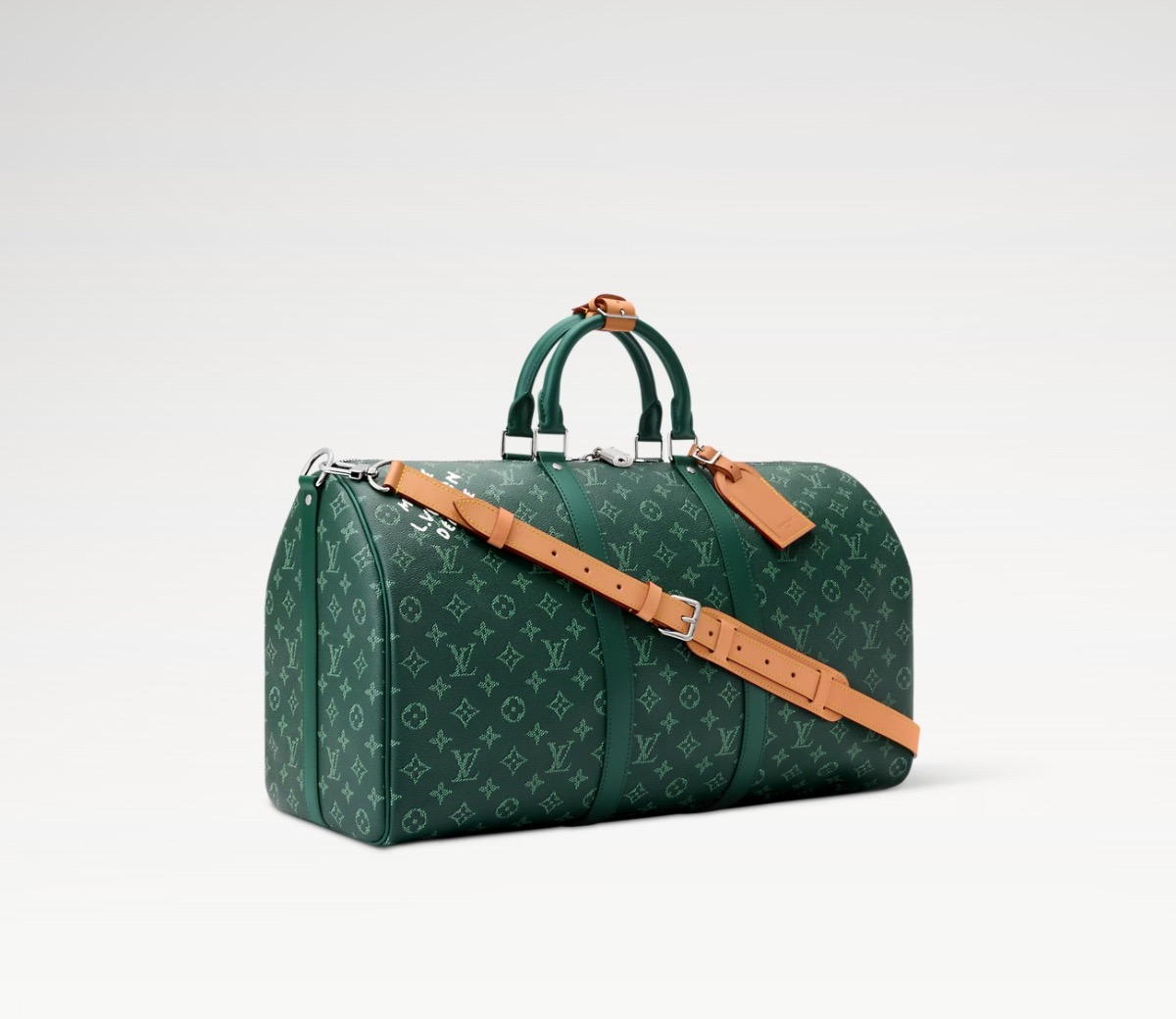 LV Style Beige Leather Travel Bag Lookbook Reference image 2