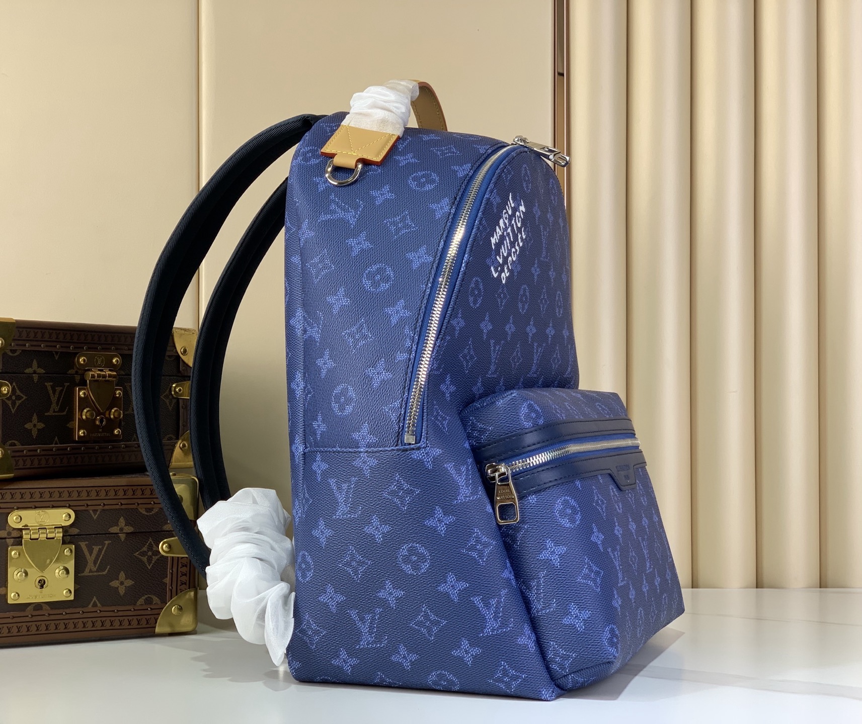 LV Style Beige Canvas Backpack Lookbook Reference image 2