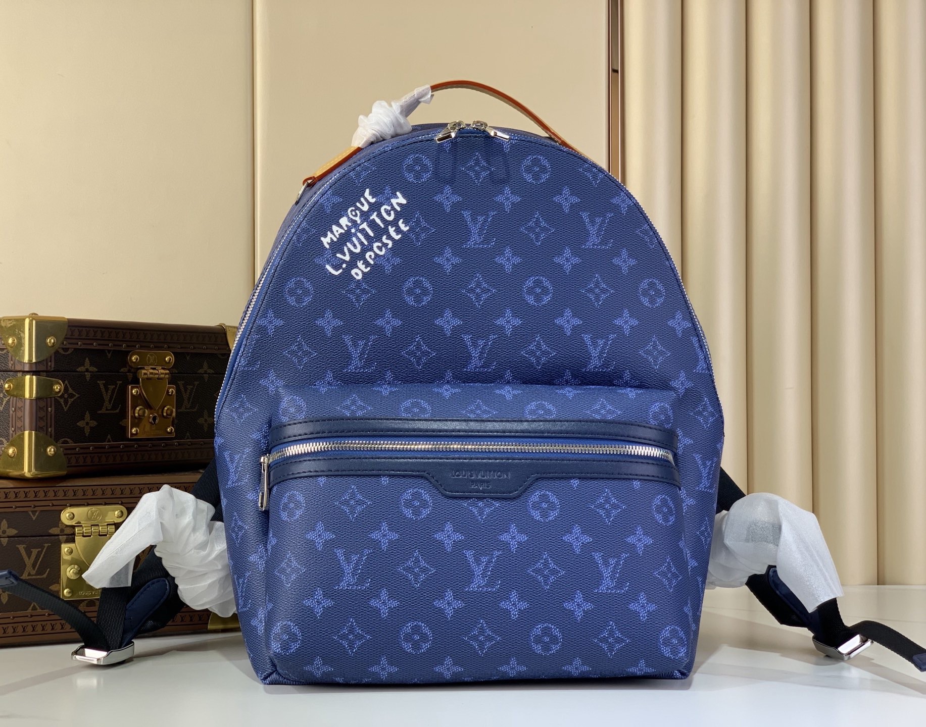 LV Style Beige Canvas Backpack Lookbook Reference image 1