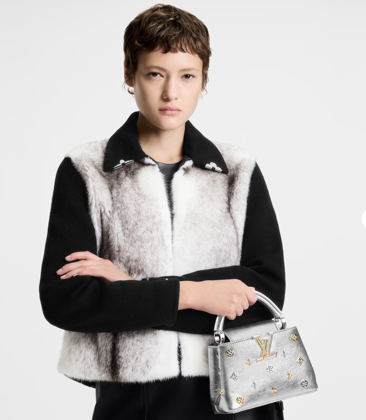 NO:622671,[CAUCINES mini handbag] m26258 silver/gold silver official website picture,19860909【CAUCINES 迷你手袋】 m26258 银色/金银 官网图,,Bag