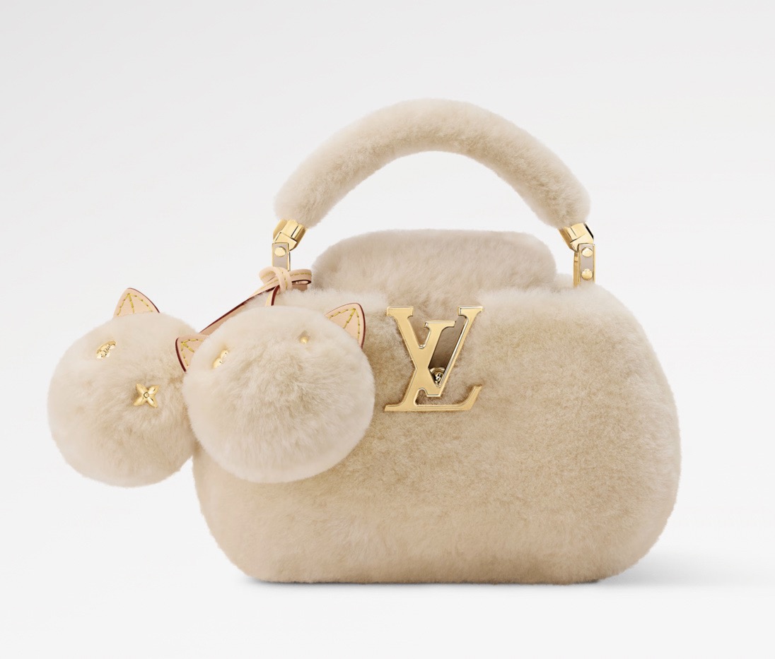 LV Style Beige Leather Top Handle Bag Lookbook Reference image 1