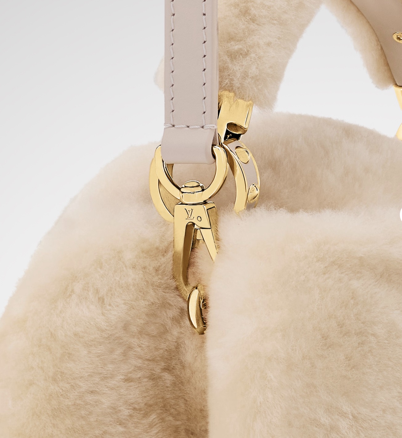 LV Style Beige Leather Top Handle Bag Lookbook Reference image 2