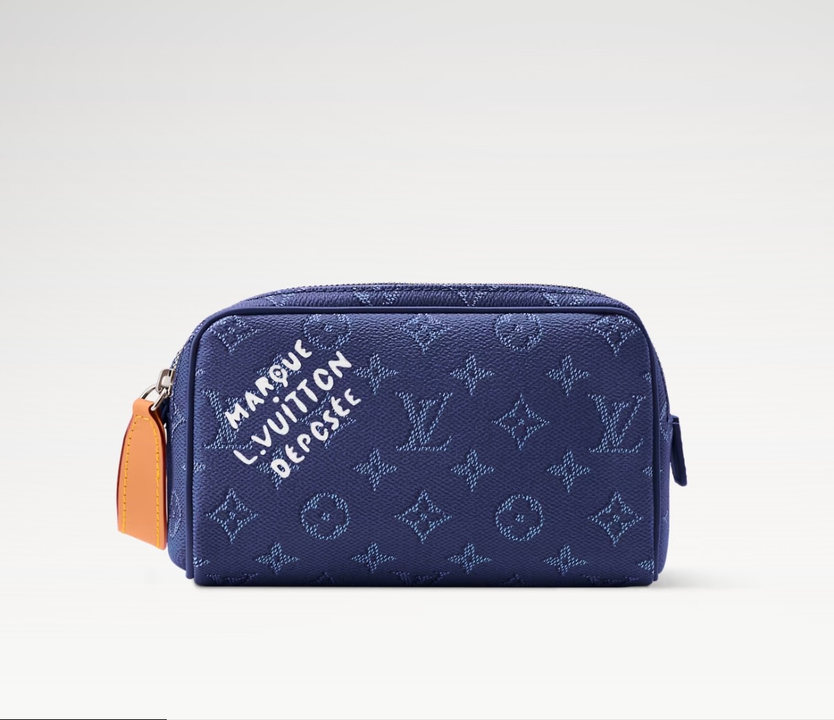LV Style Beige Leather Toiletry Bag Lookbook Reference image 1