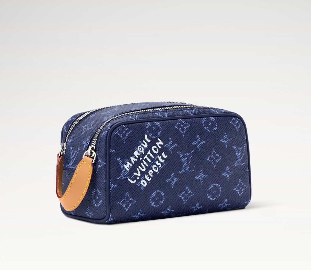 LV Style Beige Leather Toiletry Bag Lookbook Reference image 2