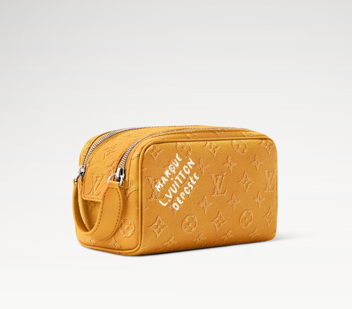 LV Style Beige Leather Toiletry Bag Lookbook Reference image 2