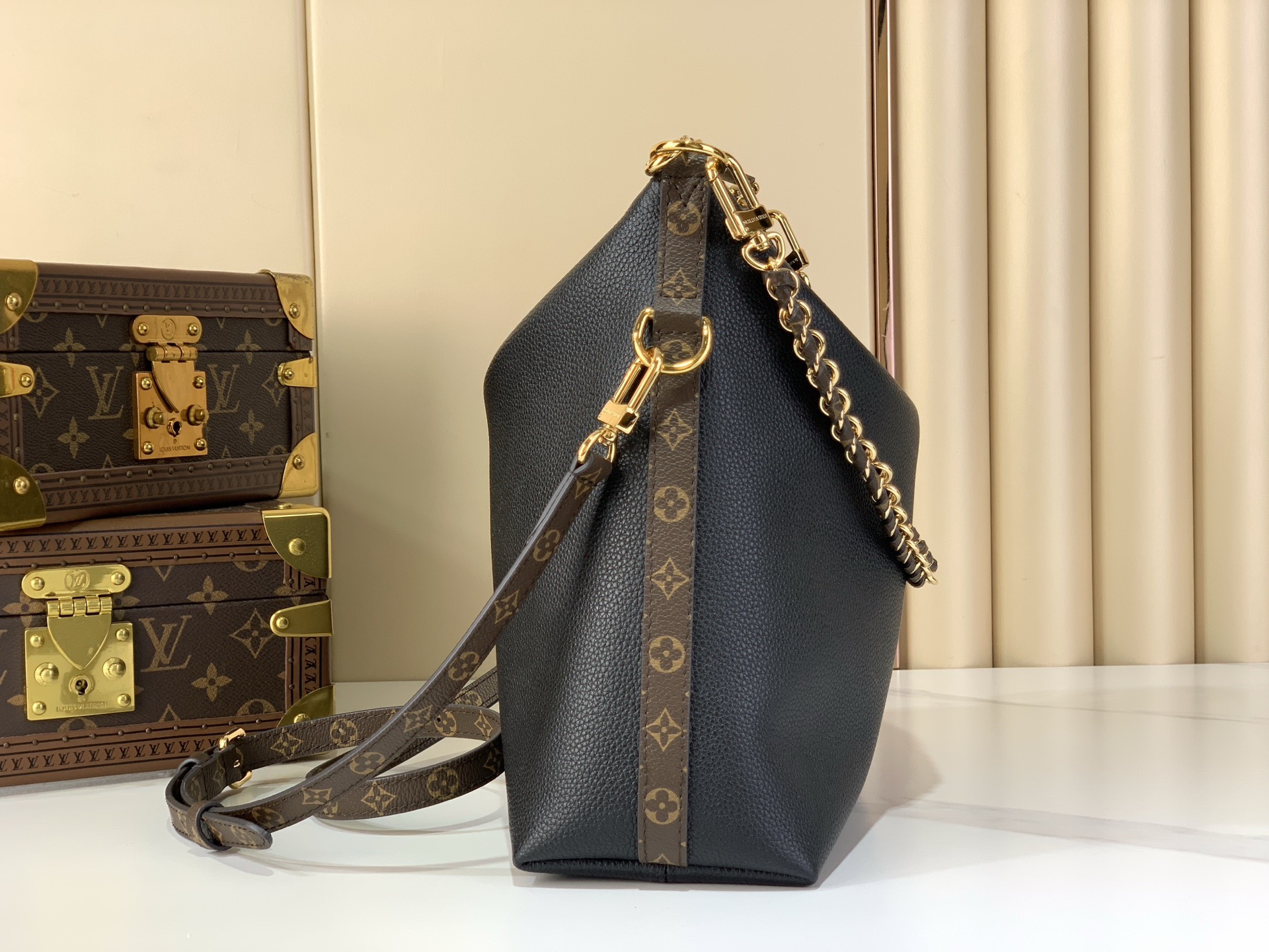 LV Style Black Canvas Top Handle Bag Lookbook Reference image 2