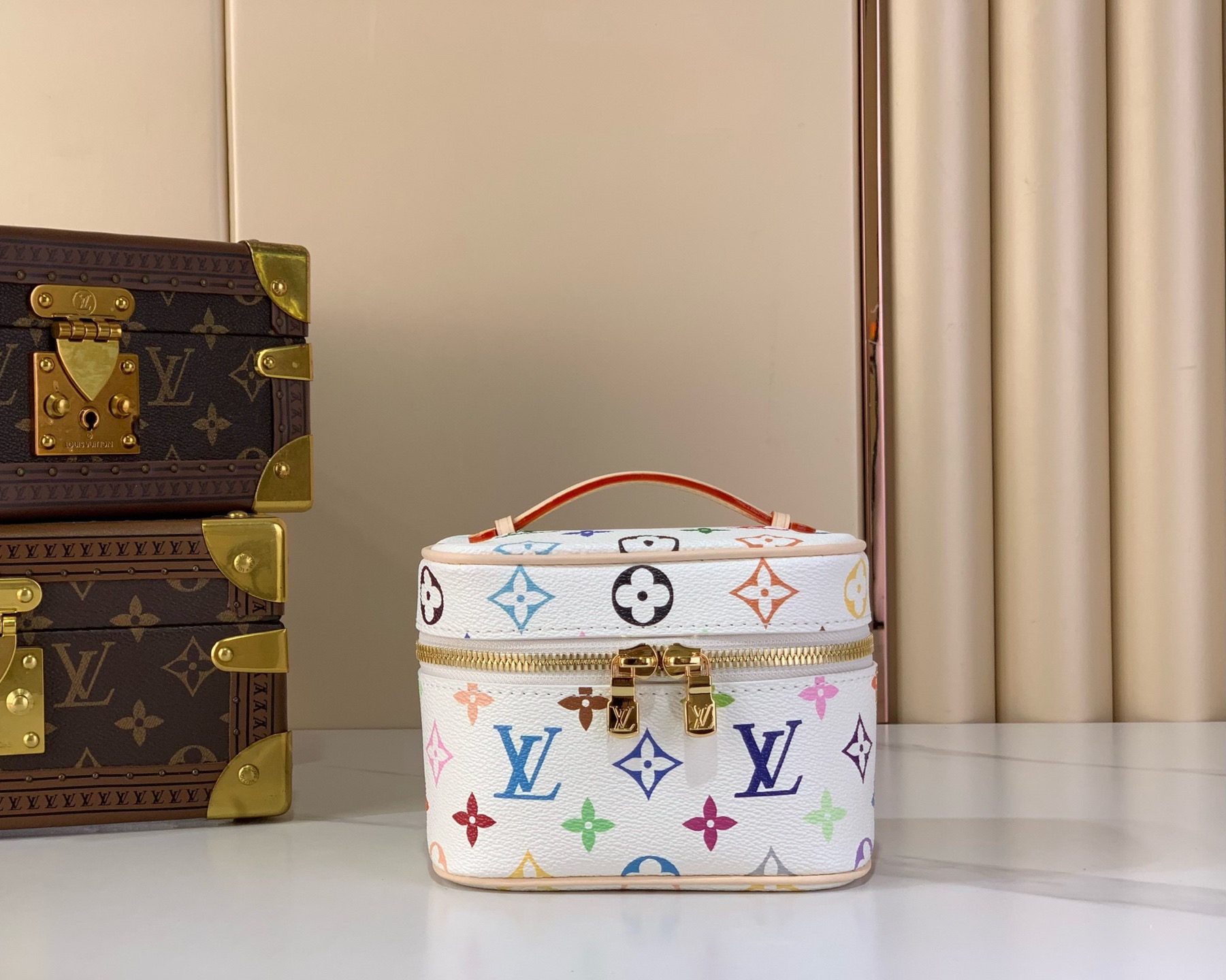 LV Style White Canvas Top Handle Bag Lookbook Reference image 1
