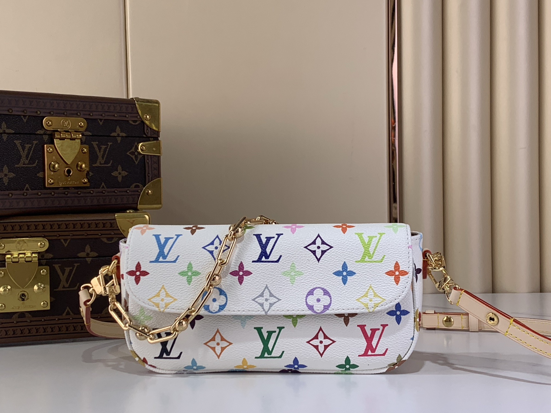 LV Style White Canvas Top Handle Bag Lookbook Reference image 1
