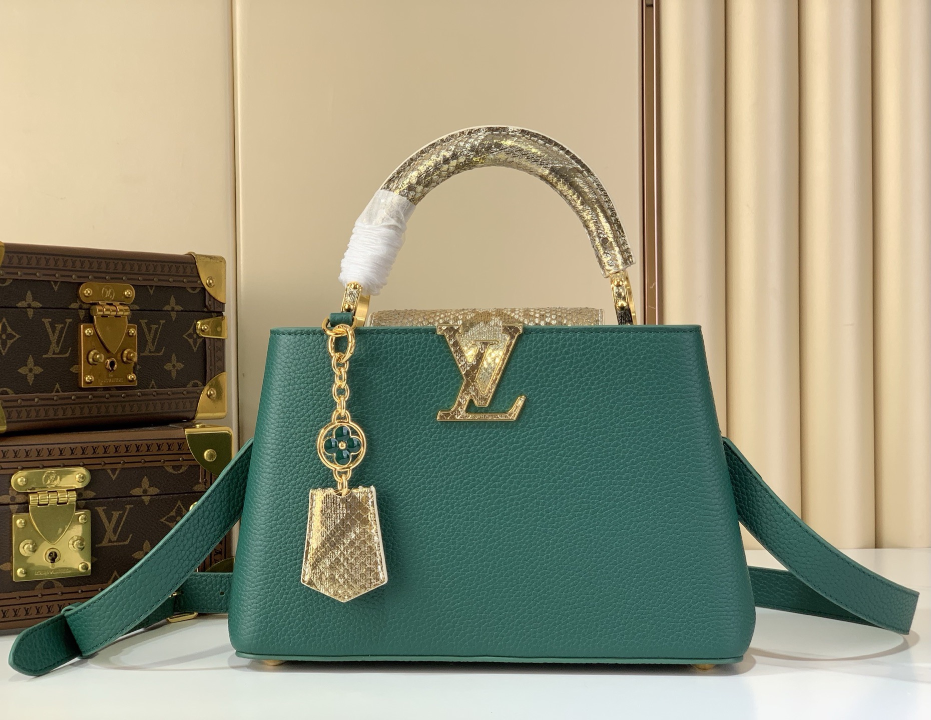 LV Style White Leather Top Handle Bag Lookbook Reference image 1