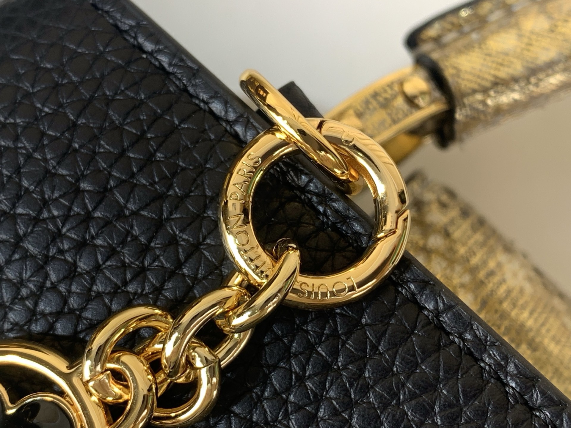 LV Style Black Leather Top Handle Bag Bags Top Handle Bag detail image 6 from source 759868