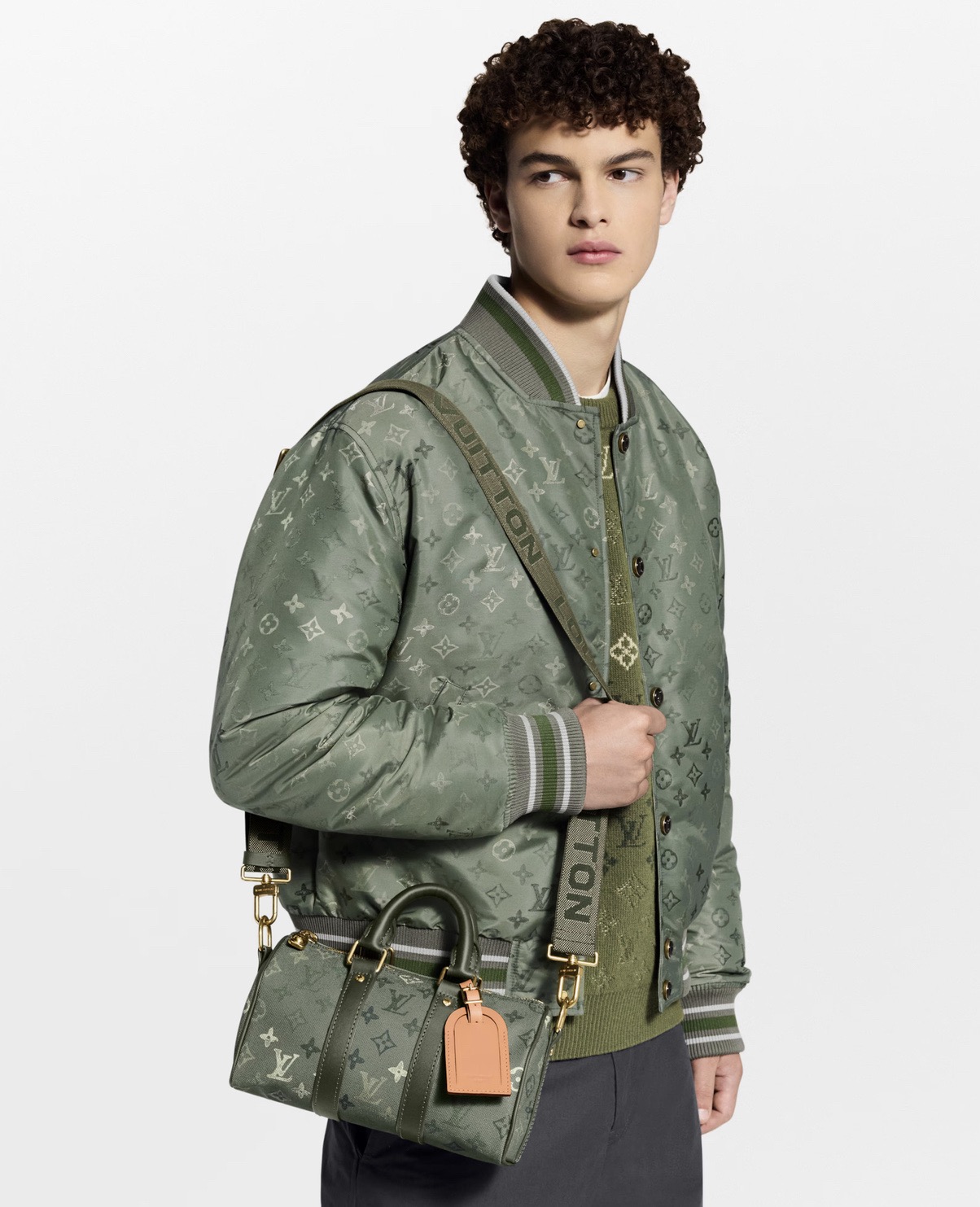 NO:676382,[KEEALL BANDOULIRE 25 handbag] m26930 military green/silk screen,19860909【KEEALL BANDOULIRE 25 手袋】 m26930 军绿色/ 丝印,,Bag