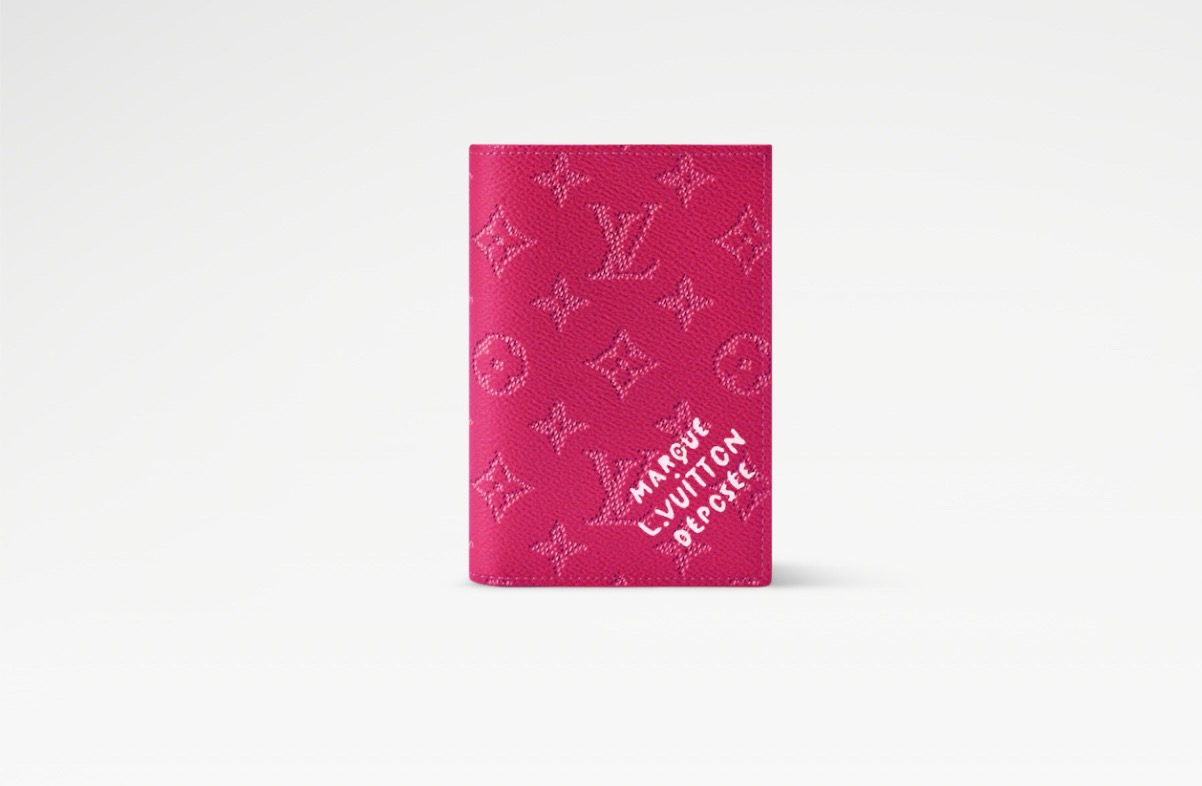 LV Style Beige Canvas Passport Cover Lookbook Reference image 1
