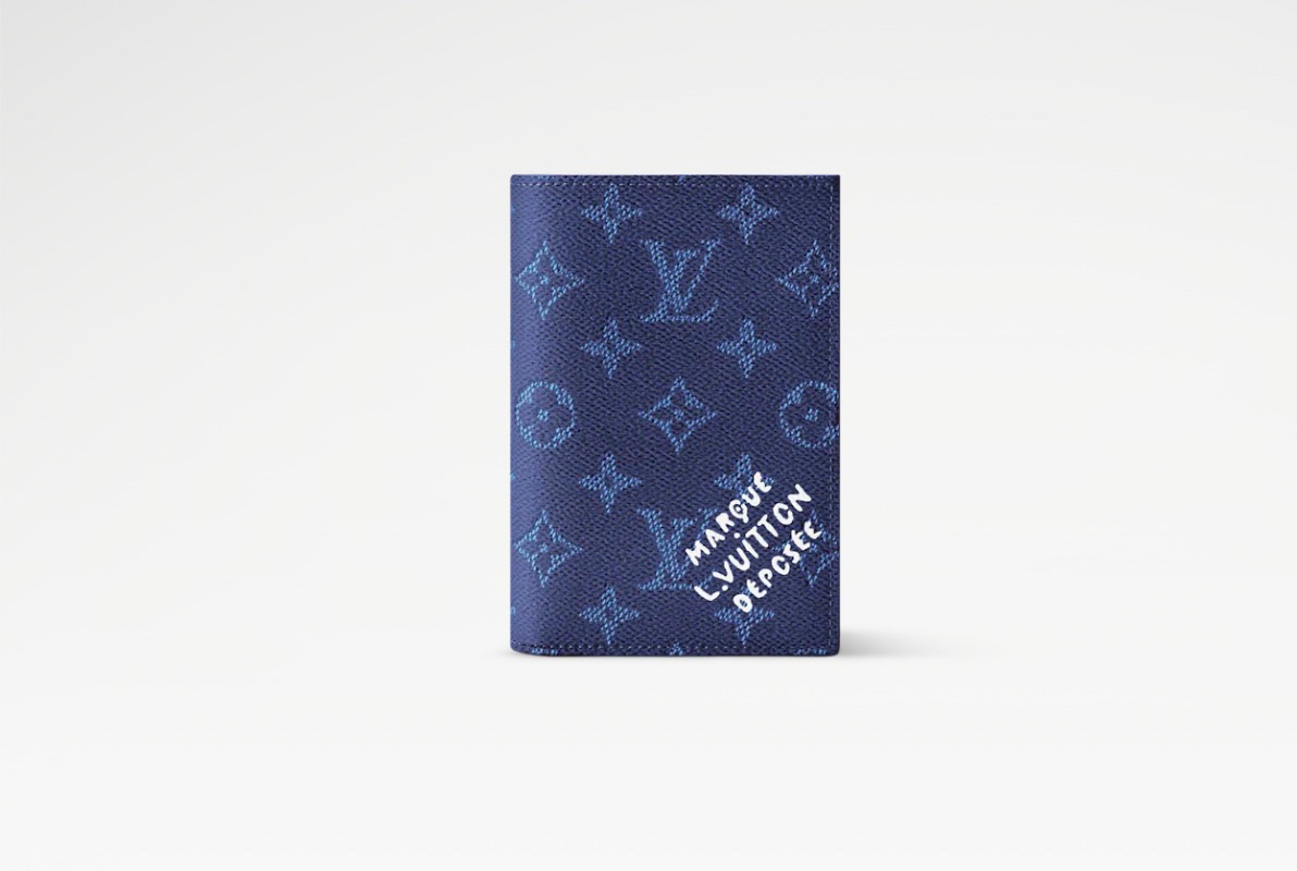 LV Style Beige Canvas Passport Cover Lookbook Reference image 2