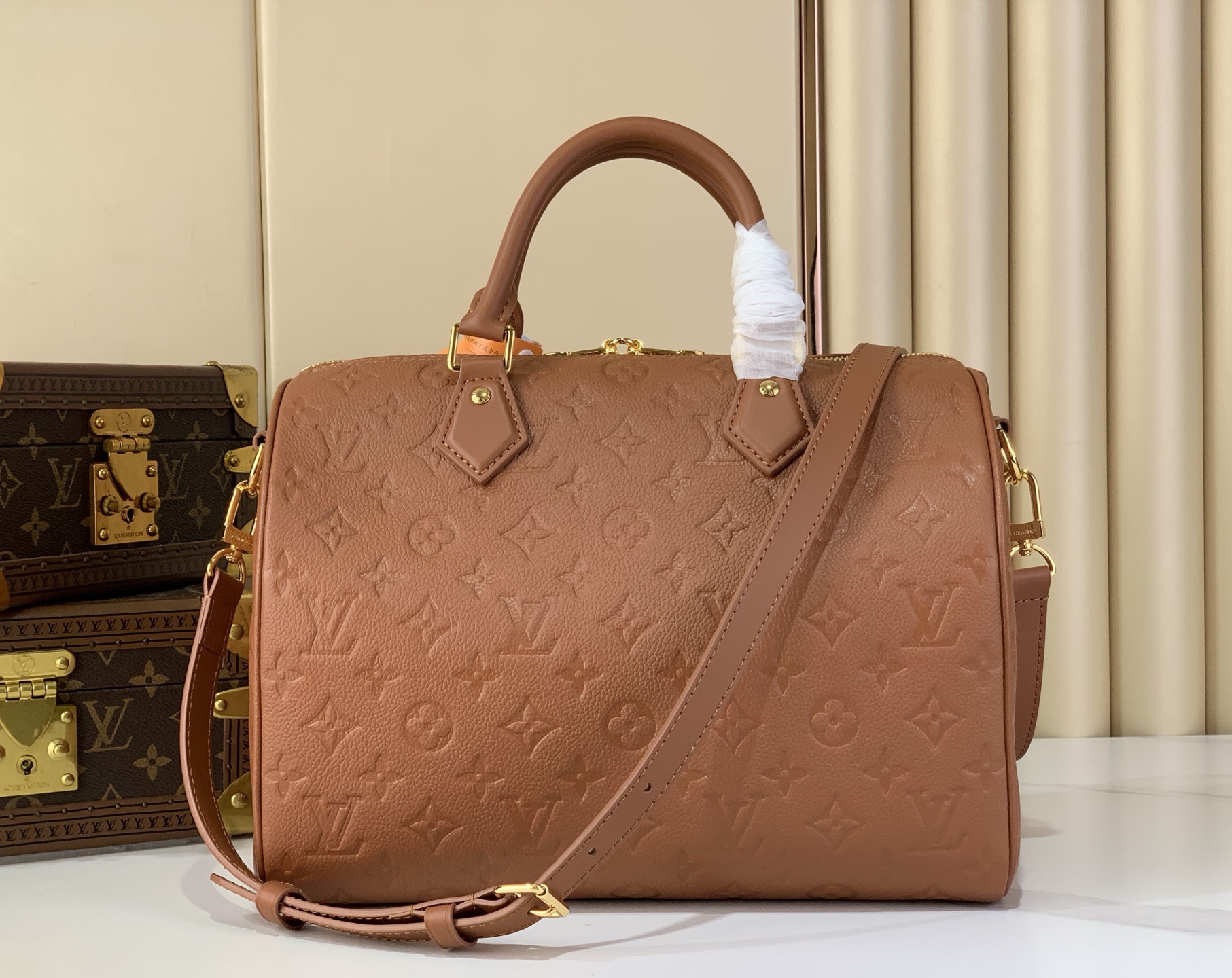 LV Style Black Leather Top Handle Bag style reference detail image 3 from source 759879