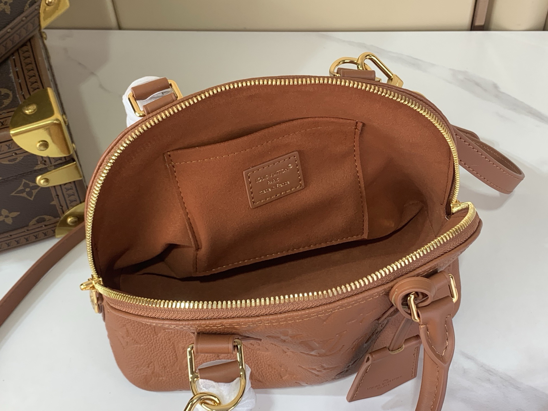 LV Style Black Leather Top Handle Bag style reference detail image 8 from source 759880