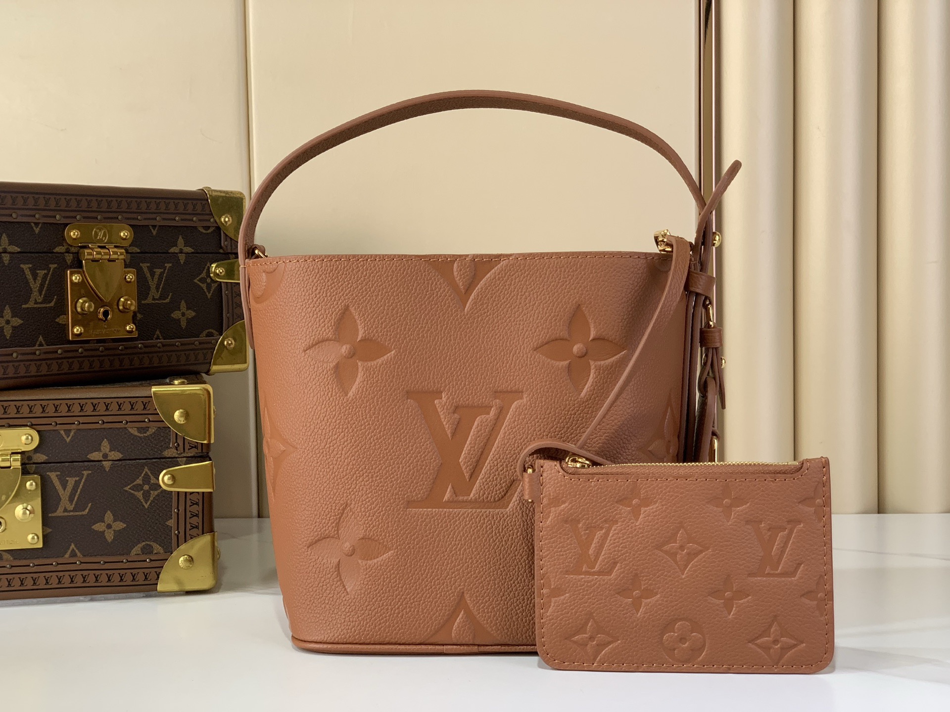 LV Style Brown Leather Top Handle Bag Bags Top Handle Bag detail image 3 from source 759881